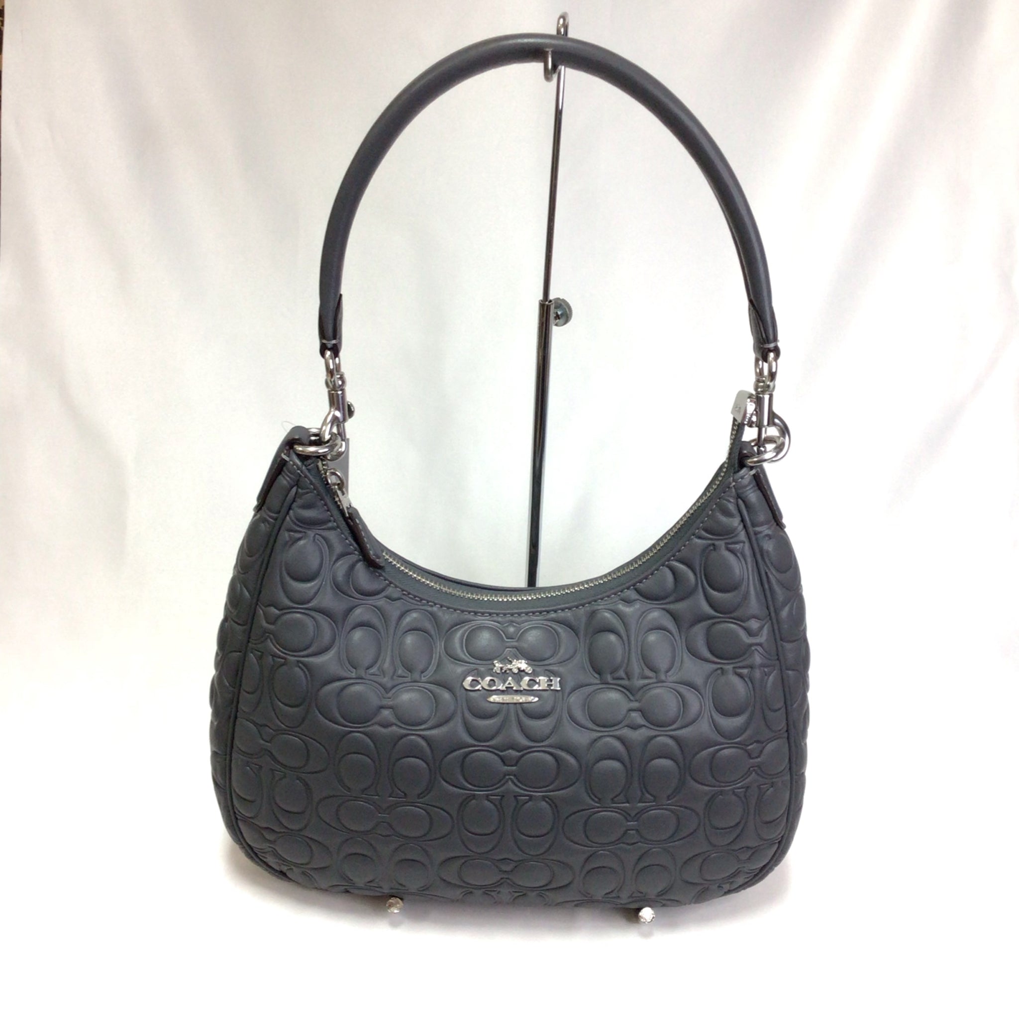 Coach Gray Leather CM055 Shoulder or Crossbody Bag