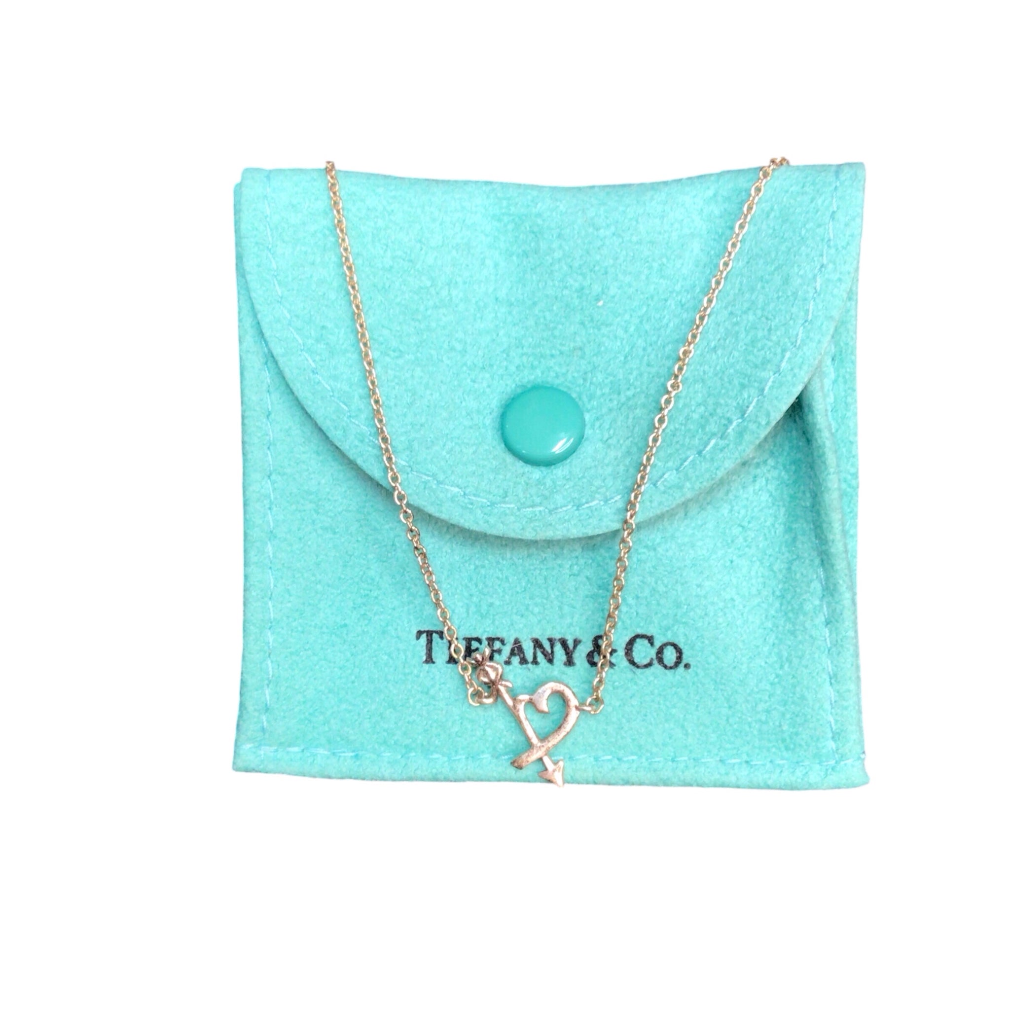 Tiffany & Co Paloma Picasso Sterling Silver7" Loving Heart Arrow Bracelet