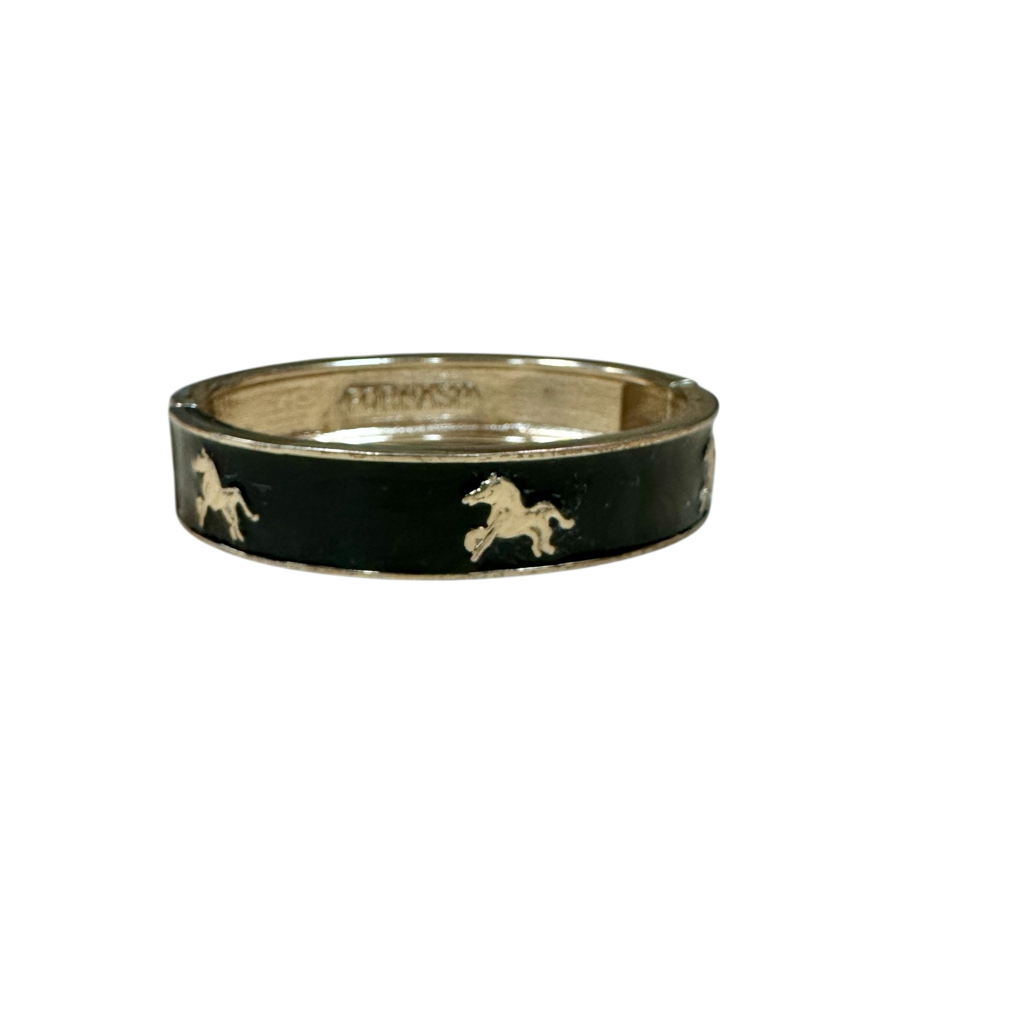 Fornash Black Horse Bangle Bracelet