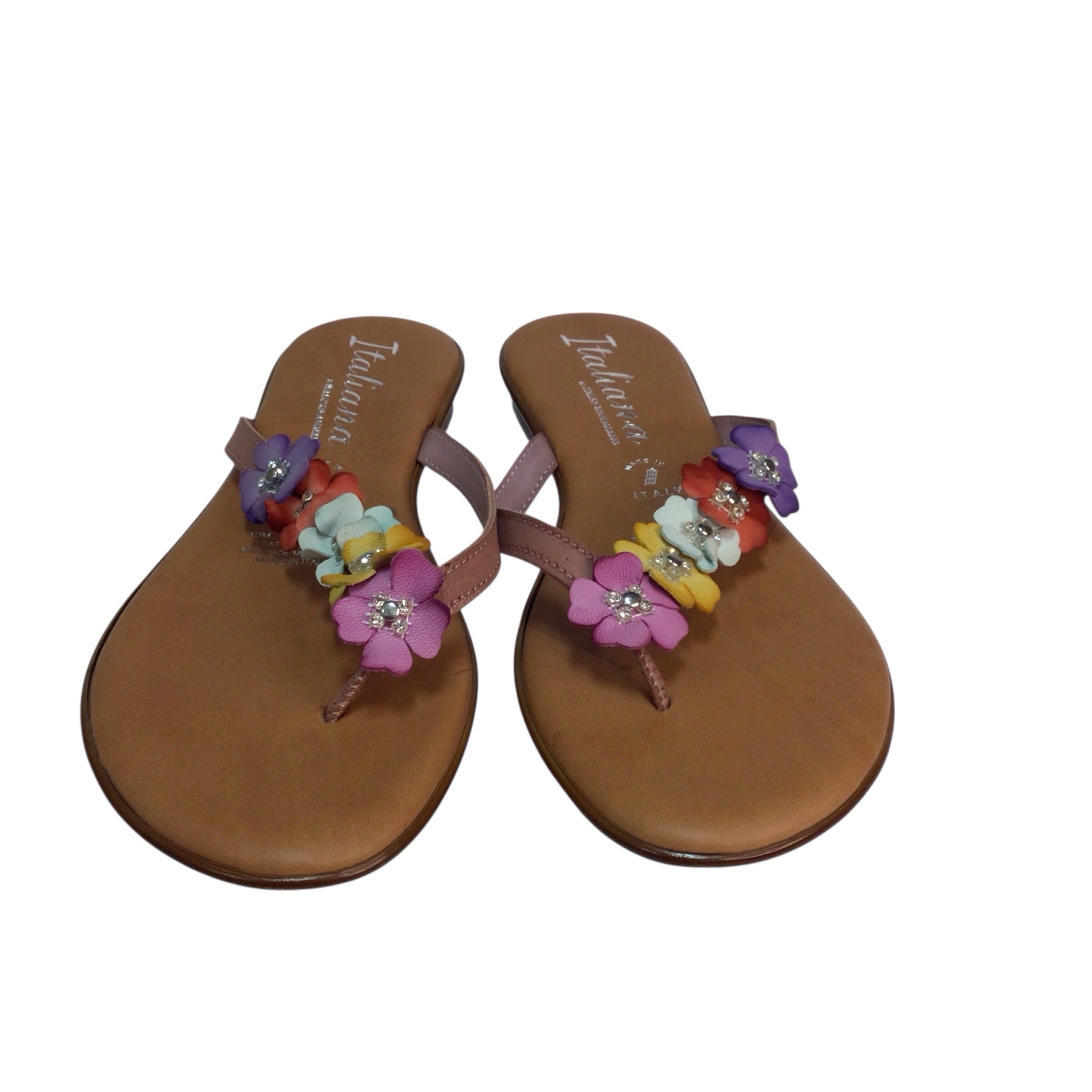 Italian Shoemakers Leather Sandals Size 10M