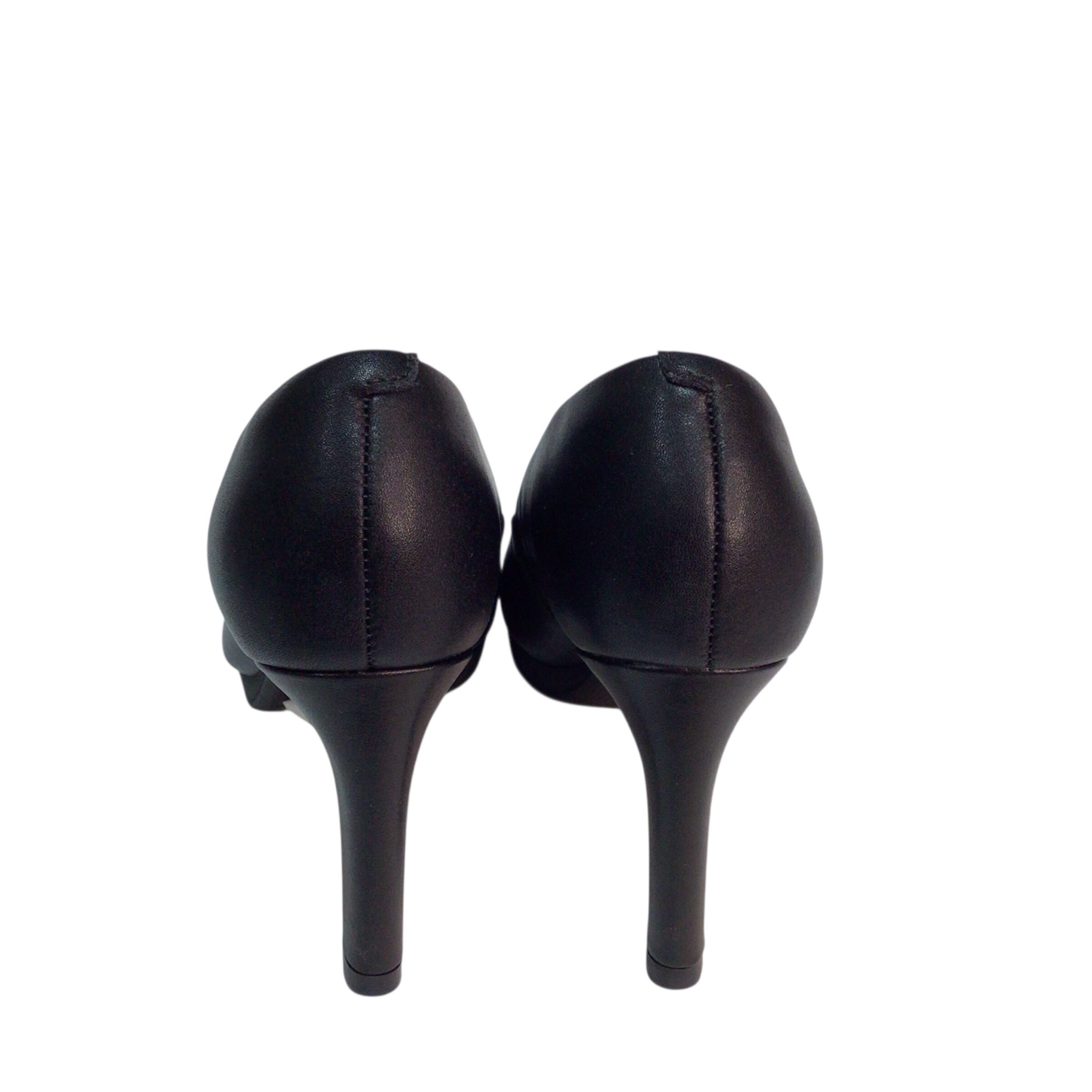 Clarks Amber Joy Black Leather Heels Size 6.5