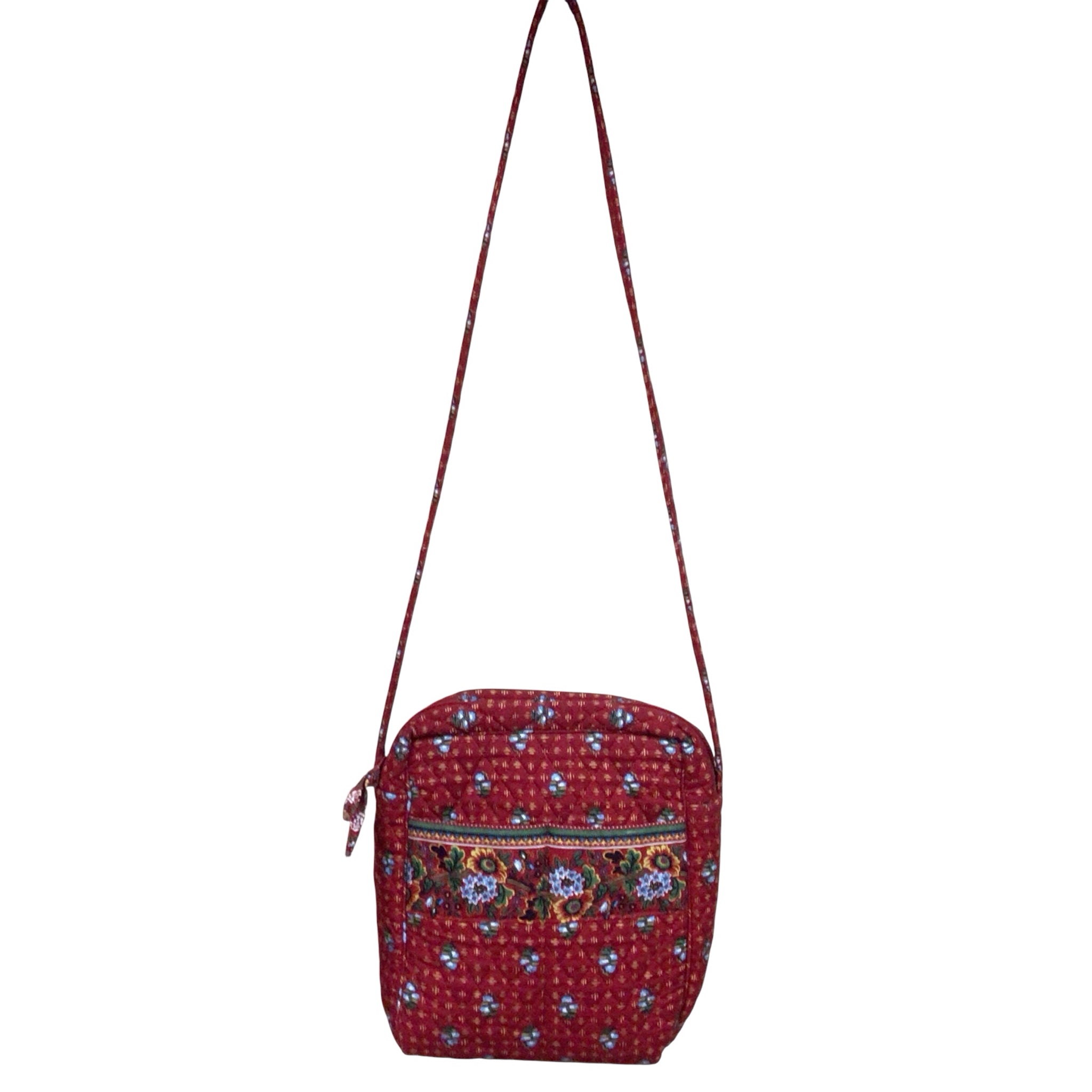 Vera Bradley Red Multicolor Medium Crossbody Bag