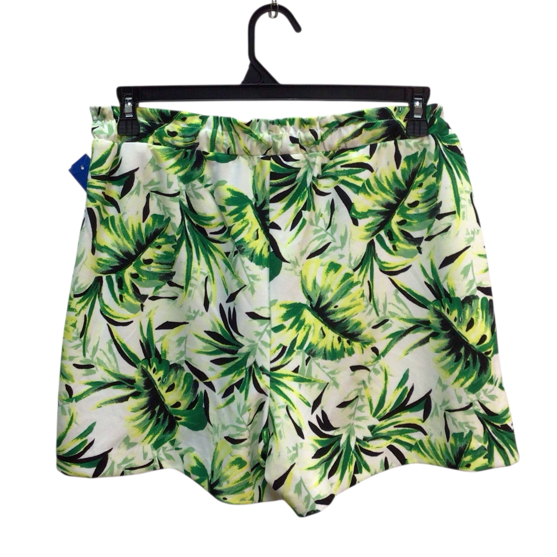Nine West Green And Yellow Leaves Shorts Size L