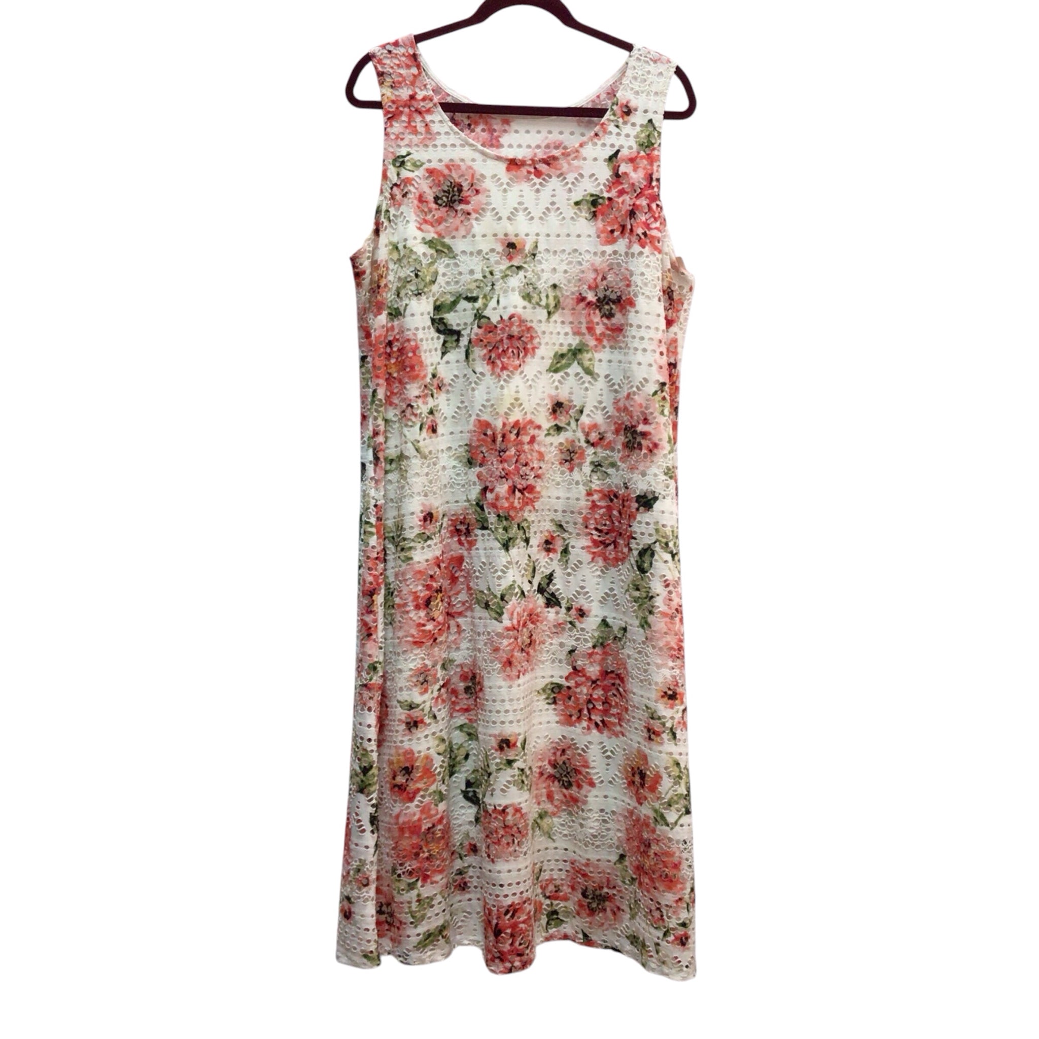 Cloth & Portrait Floral Sleeveless Dress Size XL