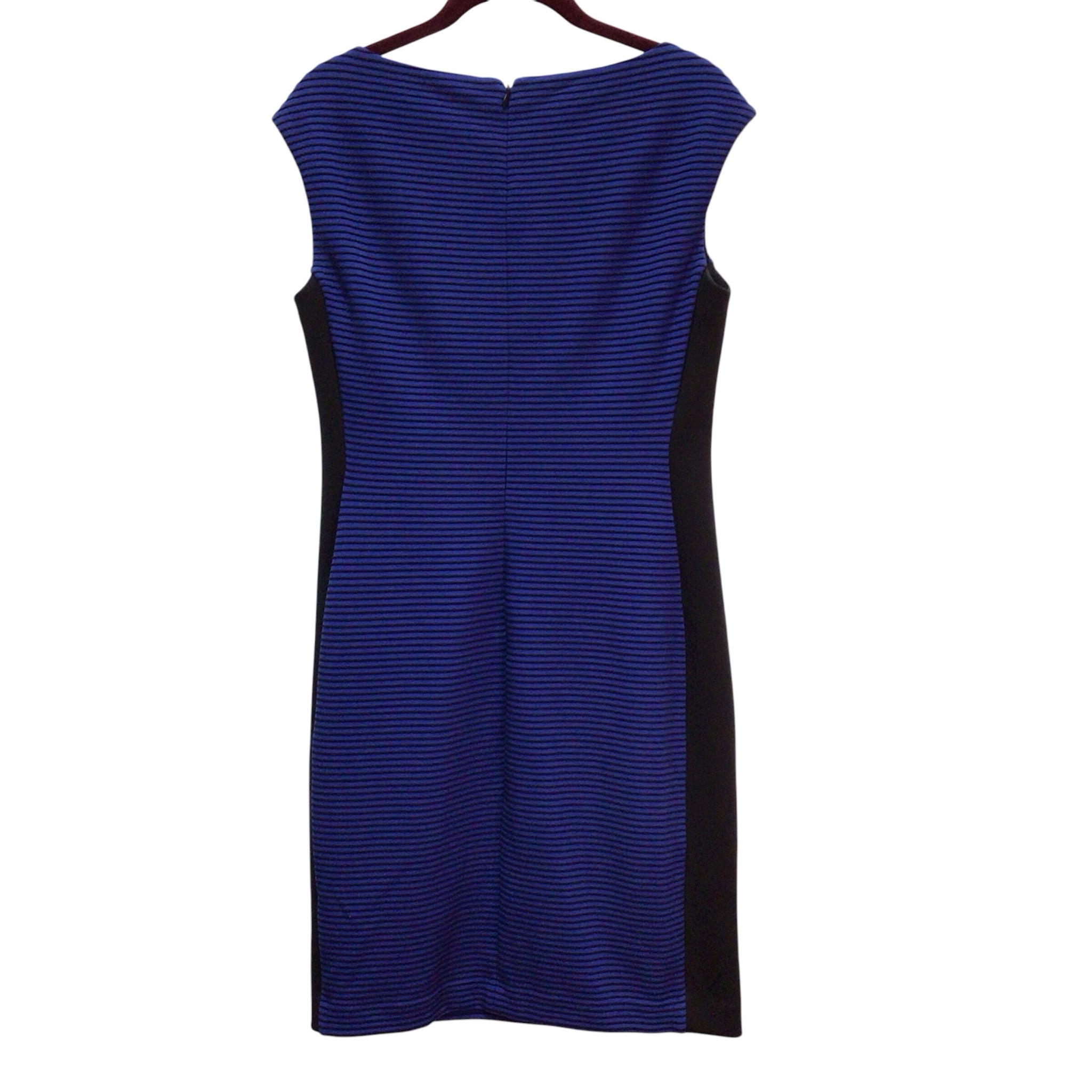 Chaps Blue And Black Sleeveless Dress Size 8