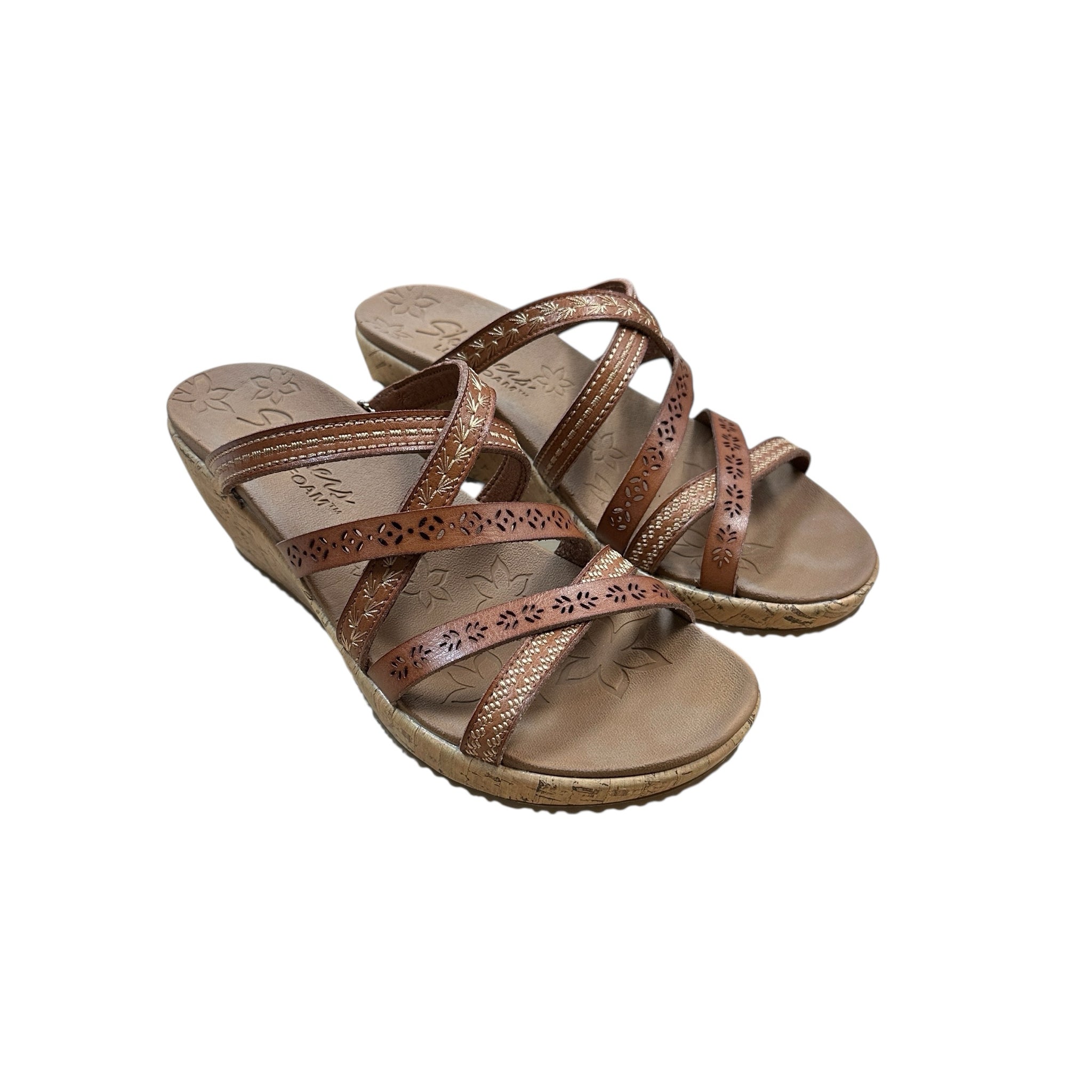 Sketchers Luxe Foam Cali Brown Sandals Size 8