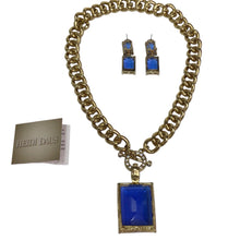 Load image into Gallery viewer, Heidi Daus Hot Rocks Chain Crystal Toggle Enhancer Necklace & Earrings Set