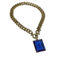 Load image into Gallery viewer, Heidi Daus Hot Rocks Chain Crystal Toggle Enhancer Necklace & Earrings Set