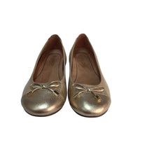 Load image into Gallery viewer, Vionic Minna Ballet Flat Gold Metallic Snake Flats Size 7.5