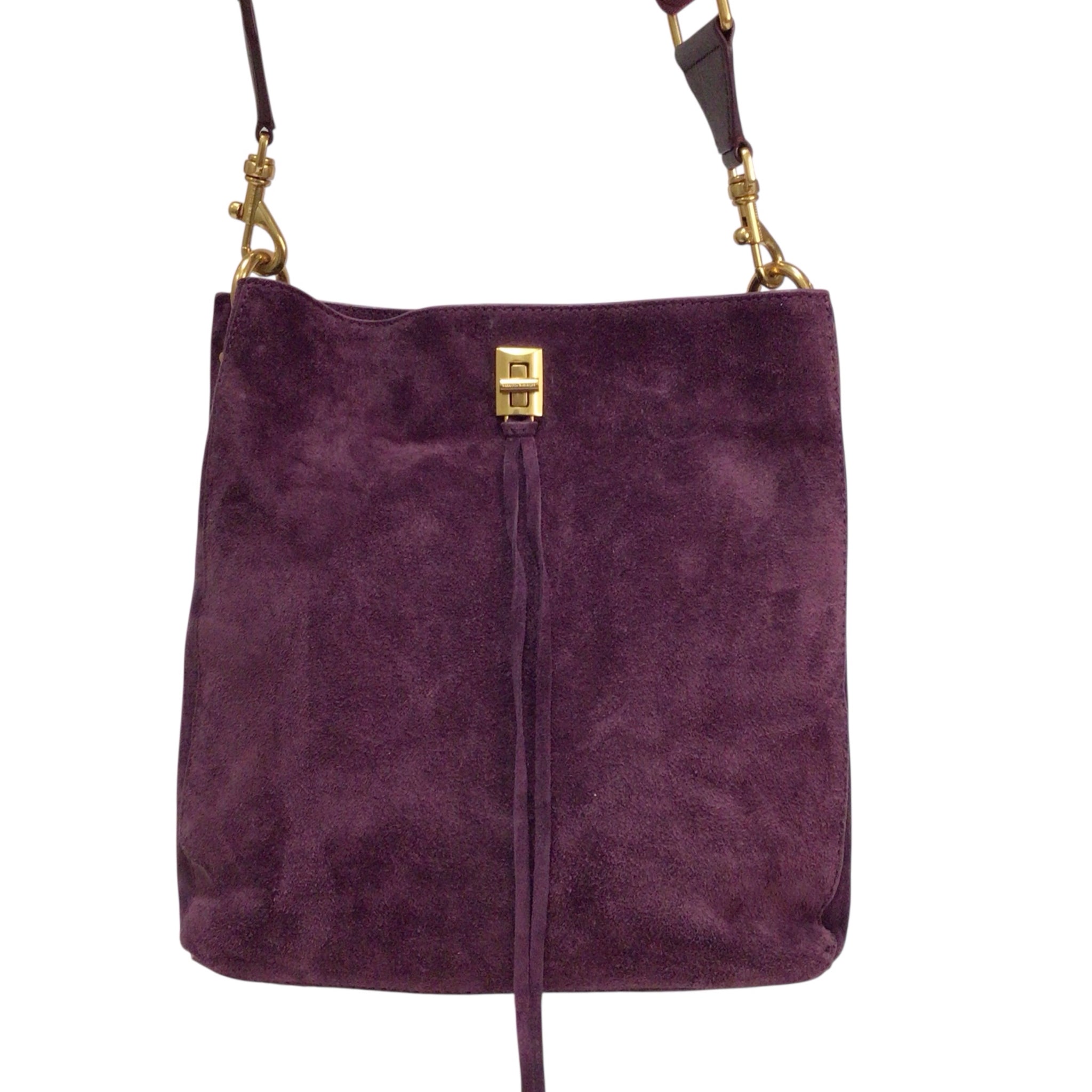 Rebecca Minkhoff Plum Suede Crossbody Shoulder Bag