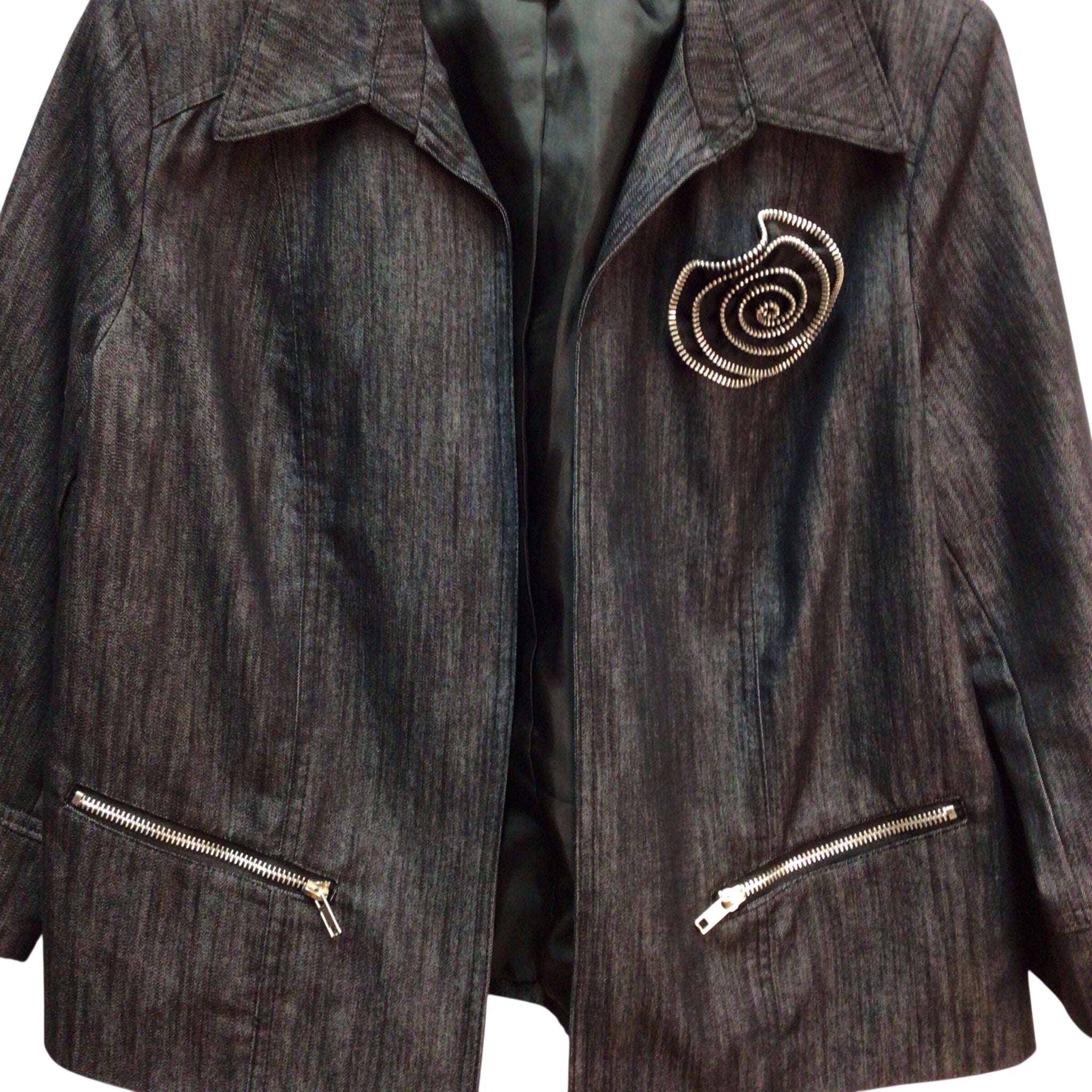 Christopher & Banks Long Sleeve Denim Cardigan Jacket Size M