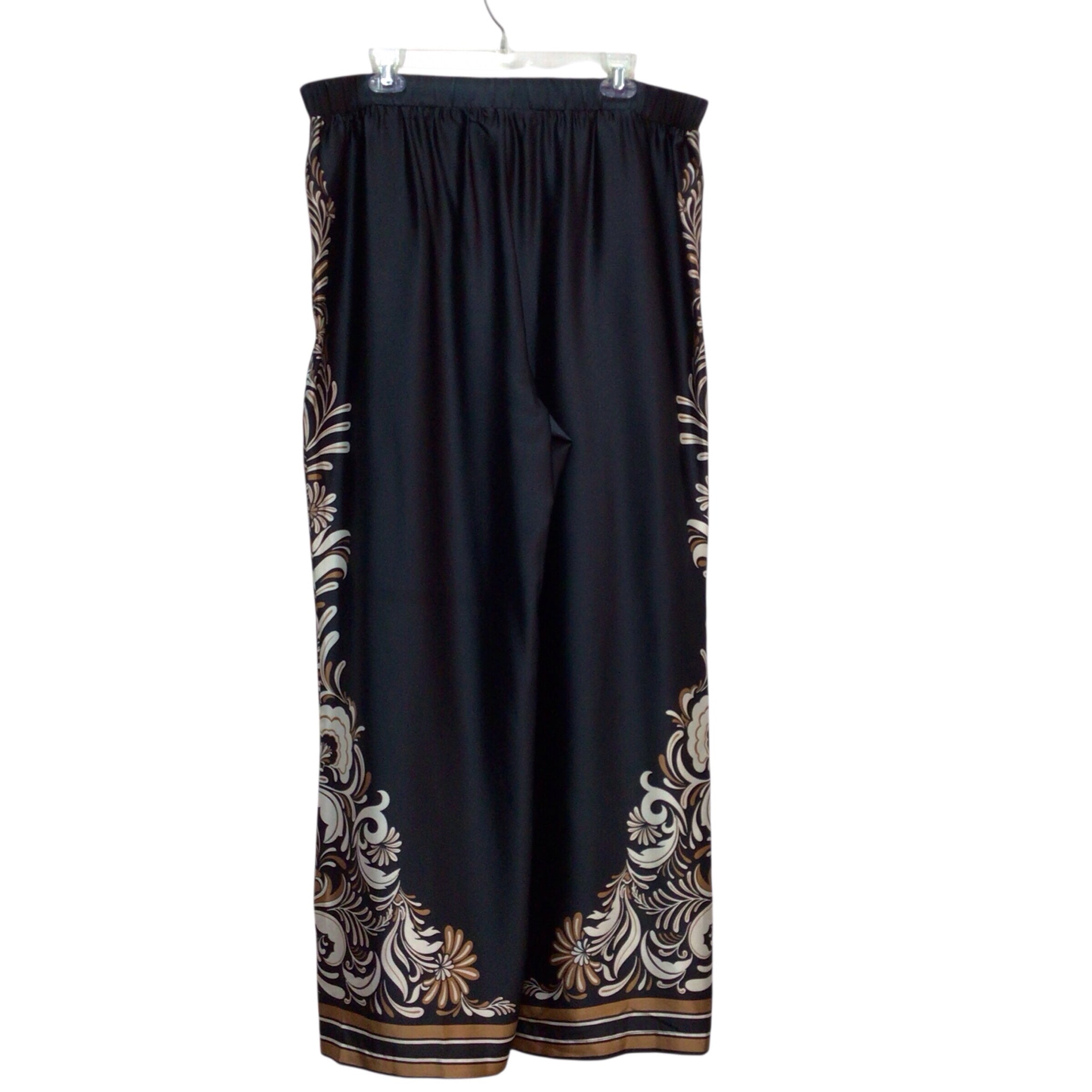 Ellen Tracy Black Gaucho Pants Size XL NWT