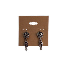 Load image into Gallery viewer, Brighton Silver Toned Scroll Dangling Post Earrings