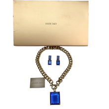 Load image into Gallery viewer, Heidi Daus Hot Rocks Chain Crystal Toggle Enhancer Necklace & Earrings Set