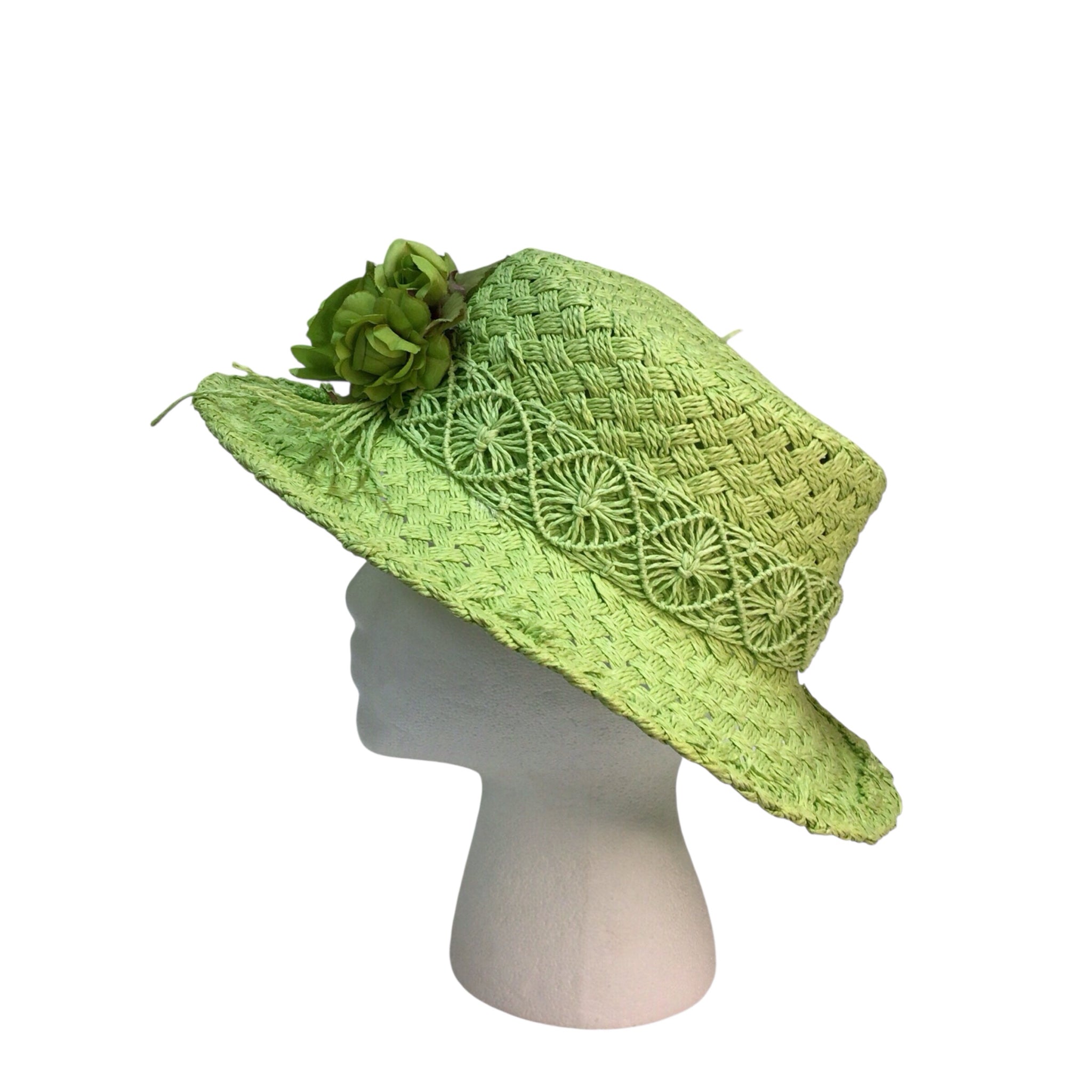 One Size Green Paper Hat