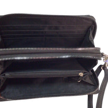 Load image into Gallery viewer, Kenneth Cole Reaction Small Black Polyvinyl Crossbody Wallet Bag
