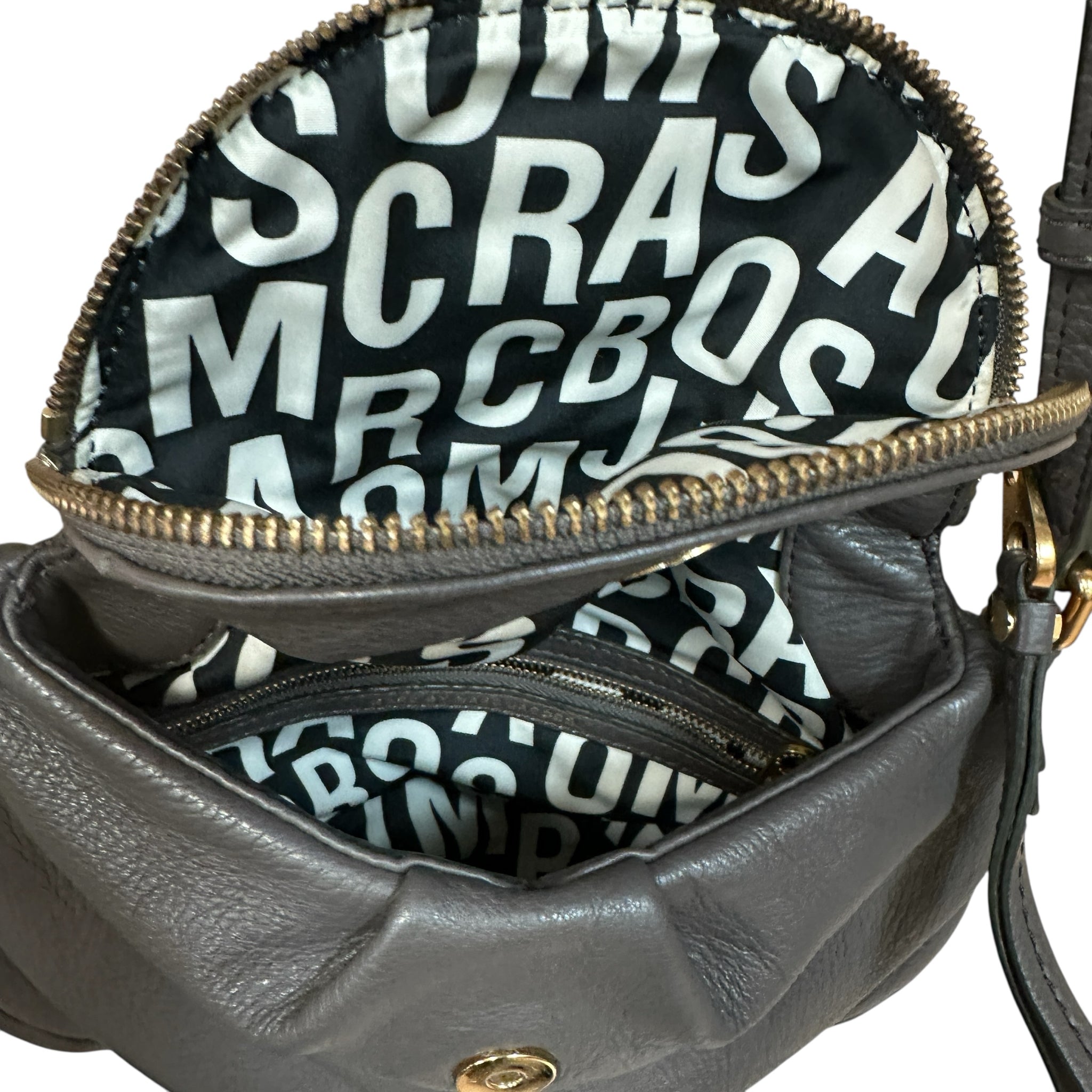 Marc Jacobs Classic Q "Natasha" Gray Leather Crossbody Bag