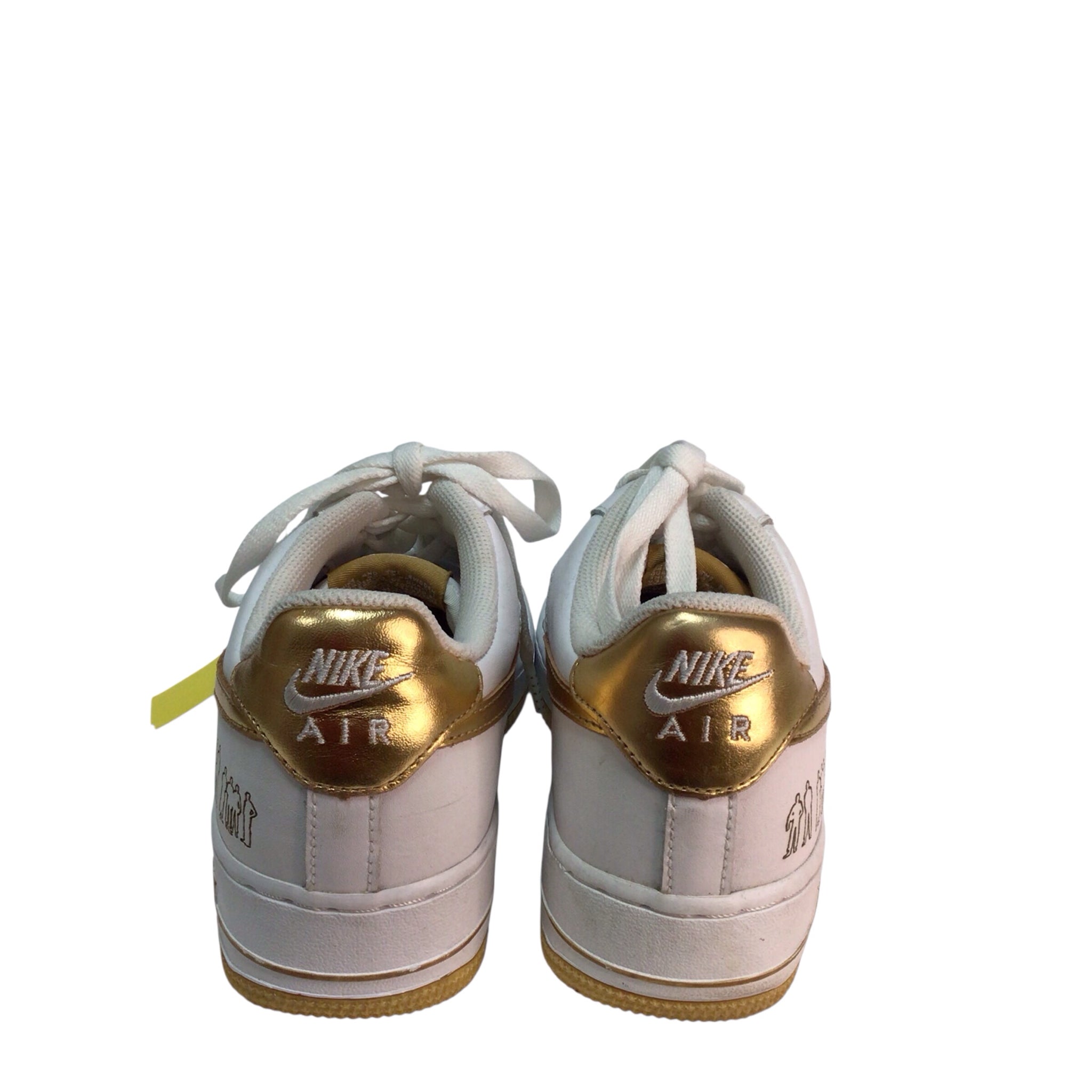 Nike Air Force XXV '82 White Gold Sneakers Women Size 6