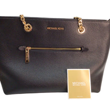 Load image into Gallery viewer, Michael Kors Pebbled Leather Jet Set Front Zip Tote Bag NWT
