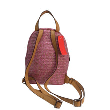 Load image into Gallery viewer, Vera Bradley Pink Straw Cherry Double Compartment Mini Backpack Handbag