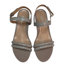Load image into Gallery viewer, Vionic Emmy Women's Silver Backstrap Wedge Sandal Size 7.5