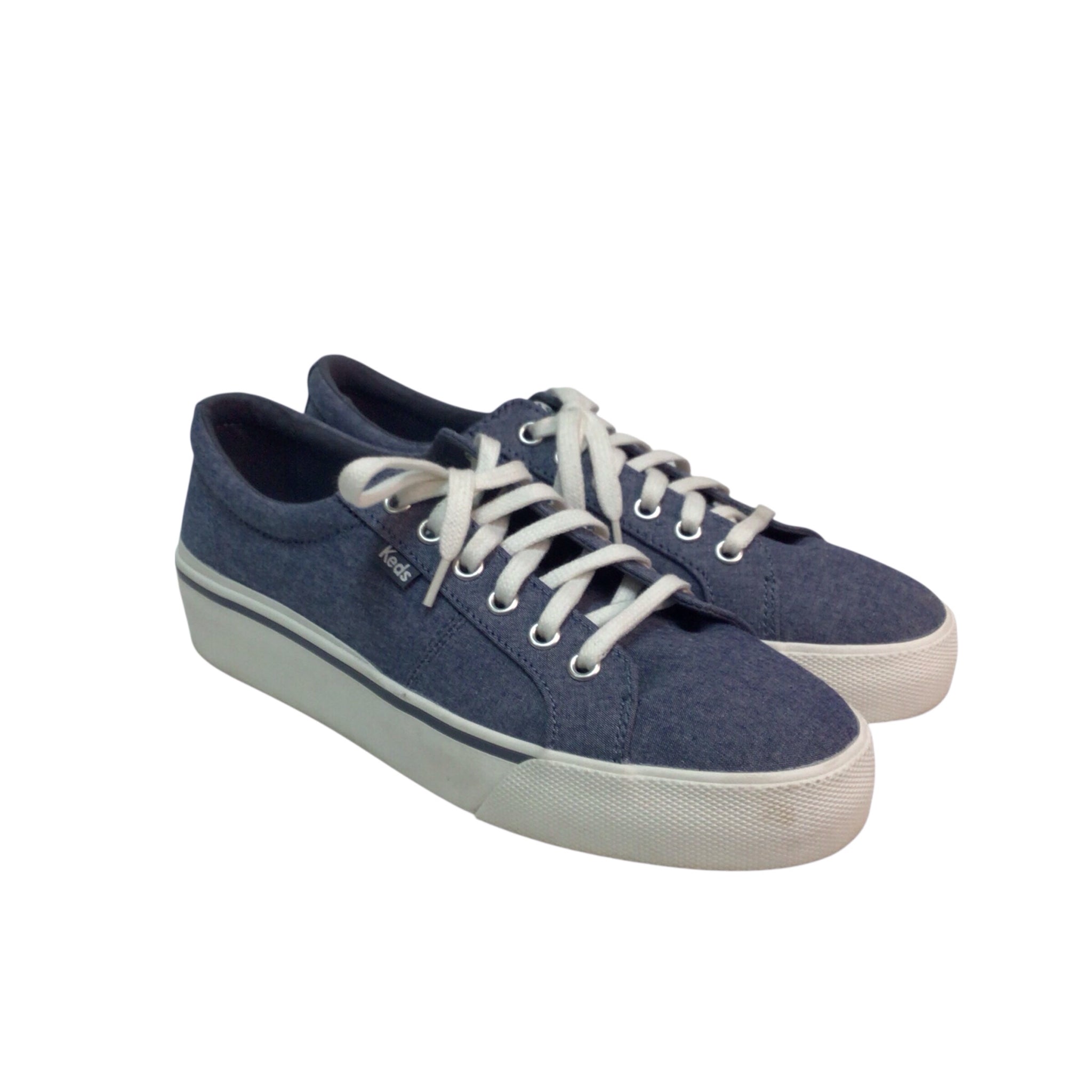Keds Lace Up Canvas Navy Sneakers Size 8.5