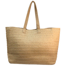 Load image into Gallery viewer, Fashion Tan "Weekend" Straw Bag