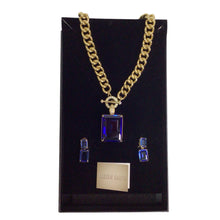 Load image into Gallery viewer, Heidi Daus Hot Rocks Chain Crystal Toggle Enhancer Necklace & Earrings Set