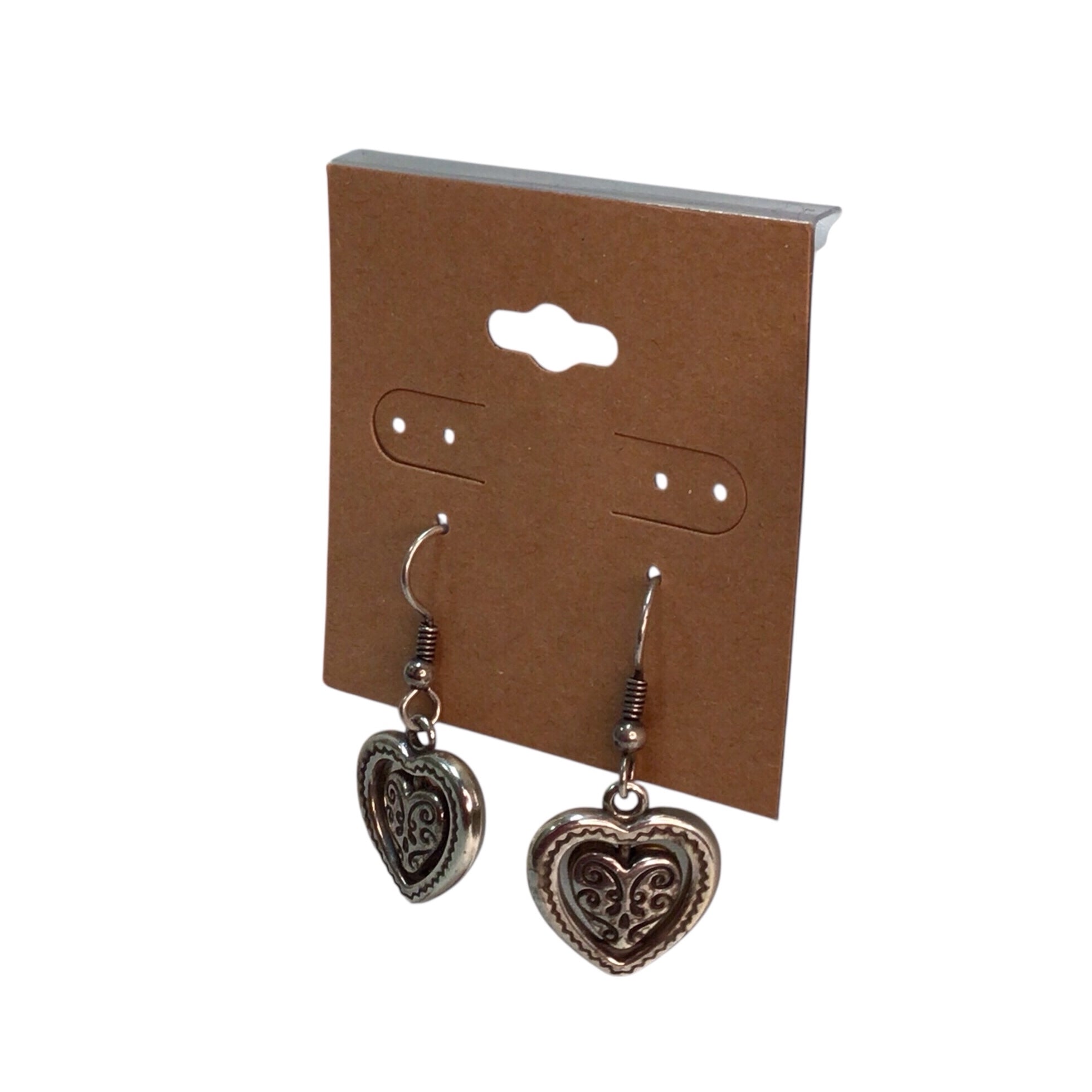 Brighton Aurora Heart Two Tone Reversible Silver Gold Plate Earrings