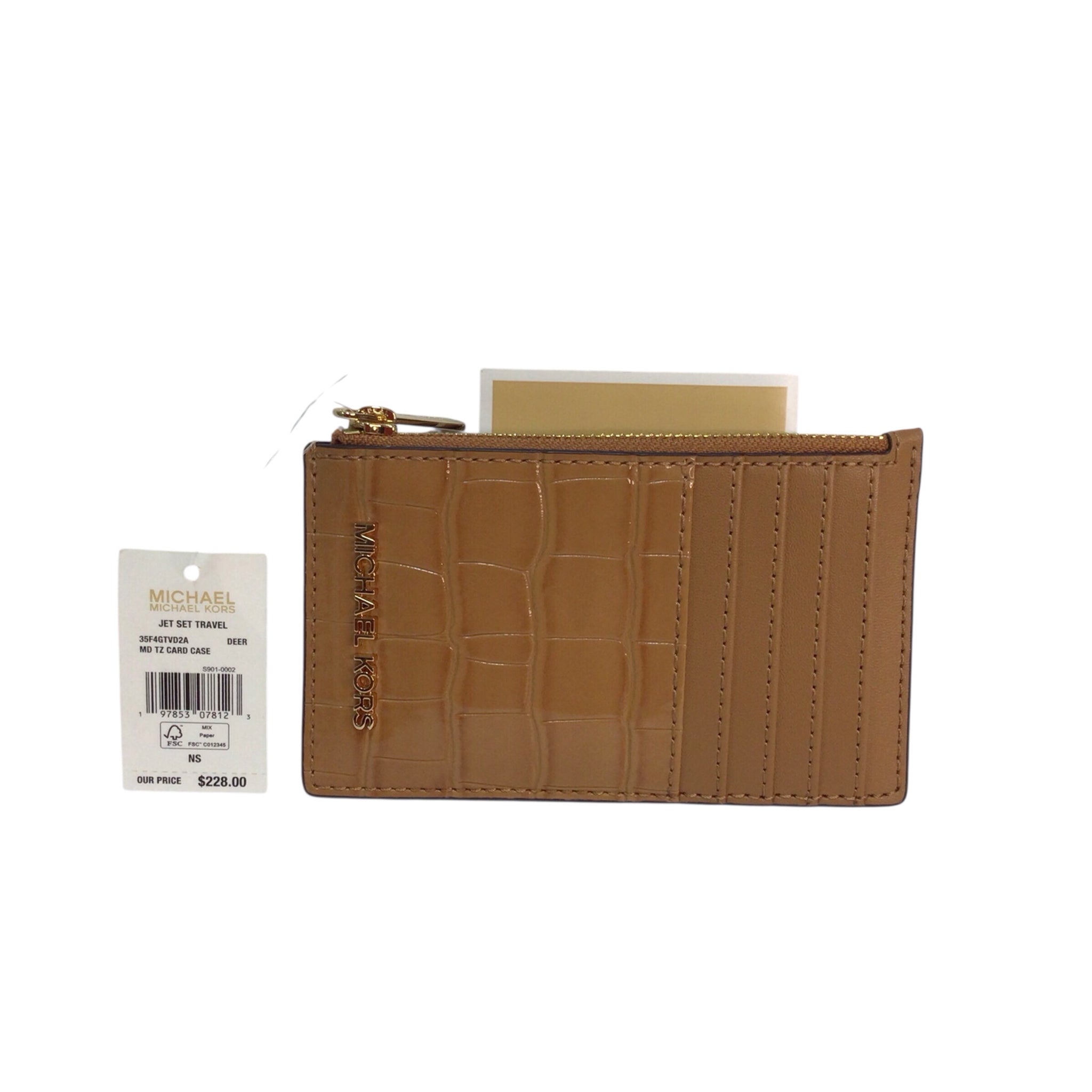 Michael Kors Jet Set Trave; Brown Card Holder NWT