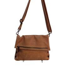 Load image into Gallery viewer, Hammitt Crossbody Clutch Leather Shoulder Bag Light Brown