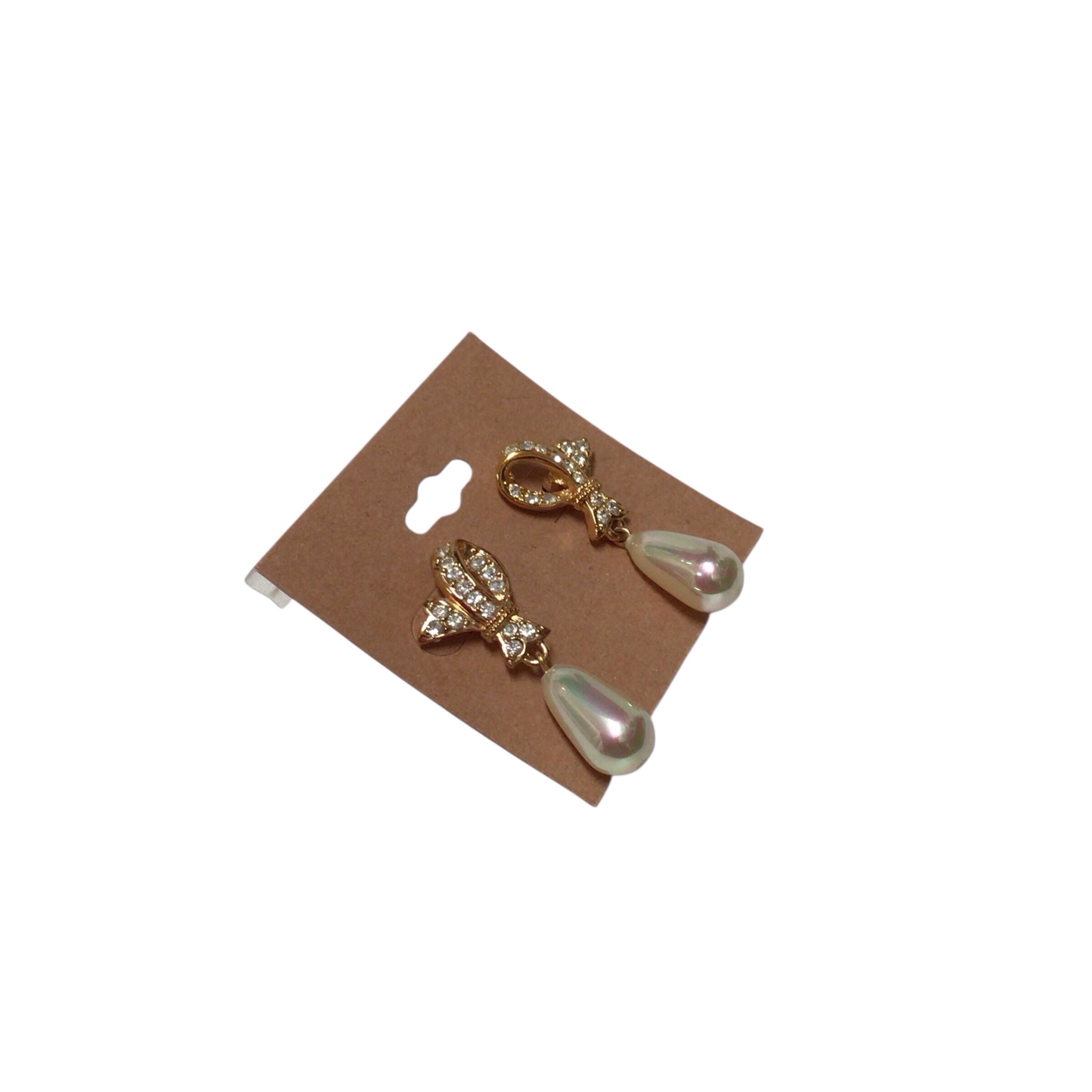 White Gold Dangle Earrings