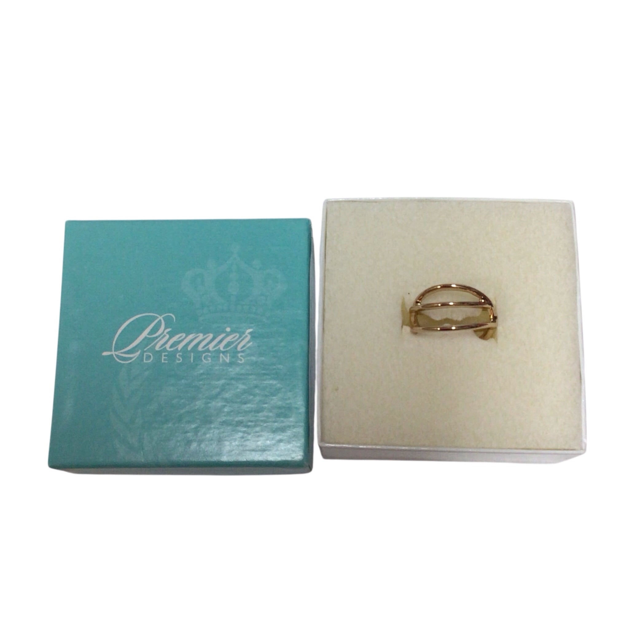 Premier Designs Serene Gold Tone Ring Size 8