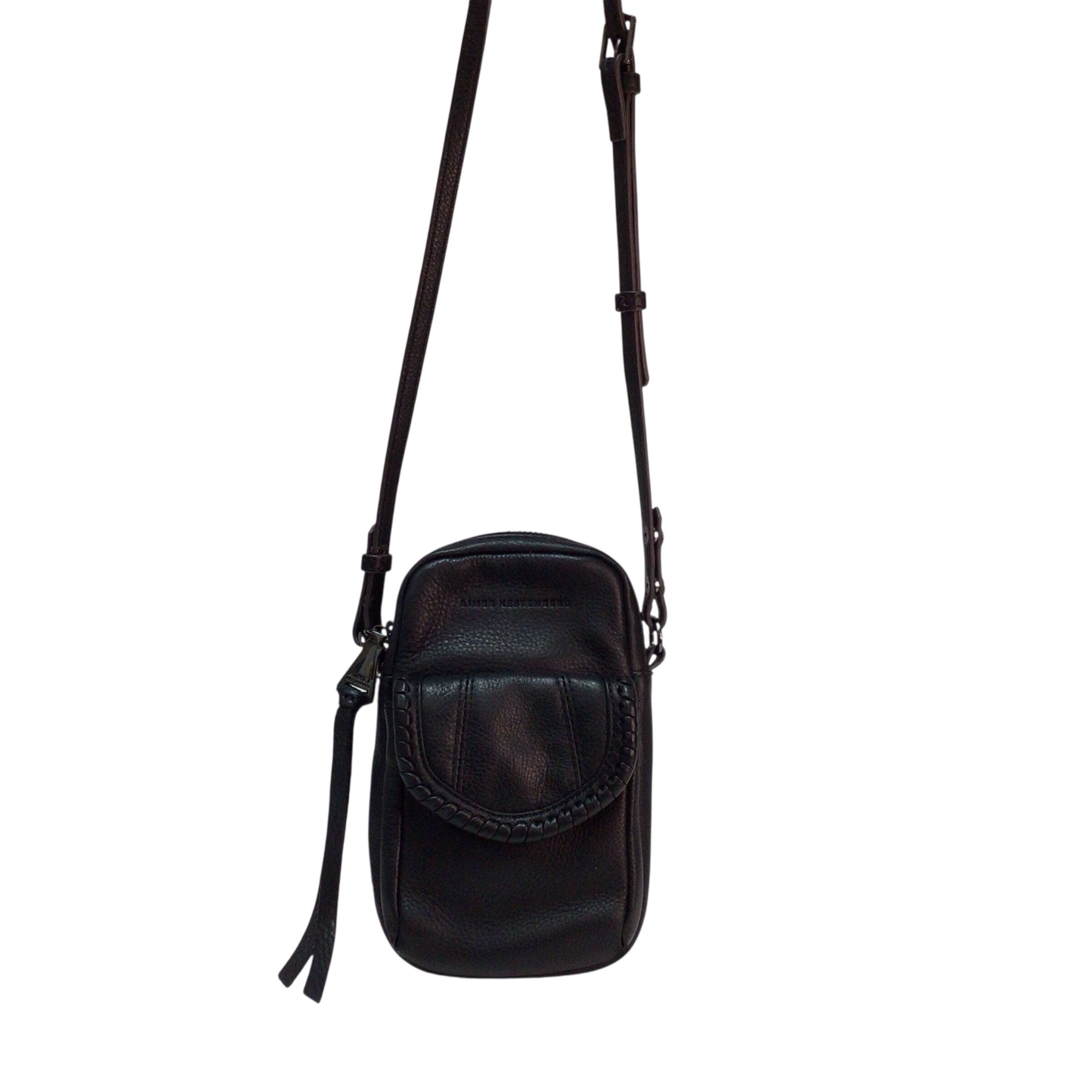Aimee Kestenberg Leather Intention Phone Crossbody Bag Wristlet Black