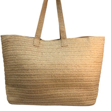 Load image into Gallery viewer, Fashion Tan "Weekend" Straw Bag