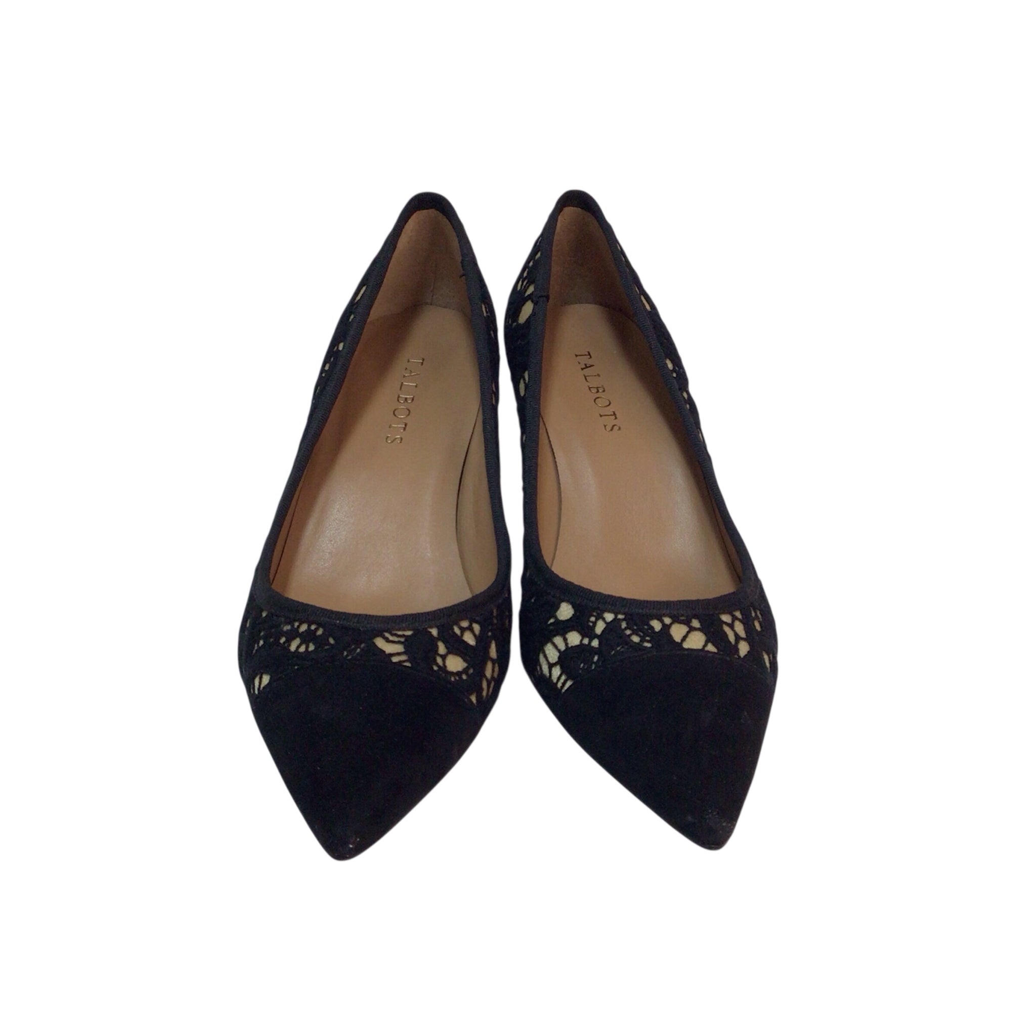 Talbots "Diane" Black/Gold Flats Size 6