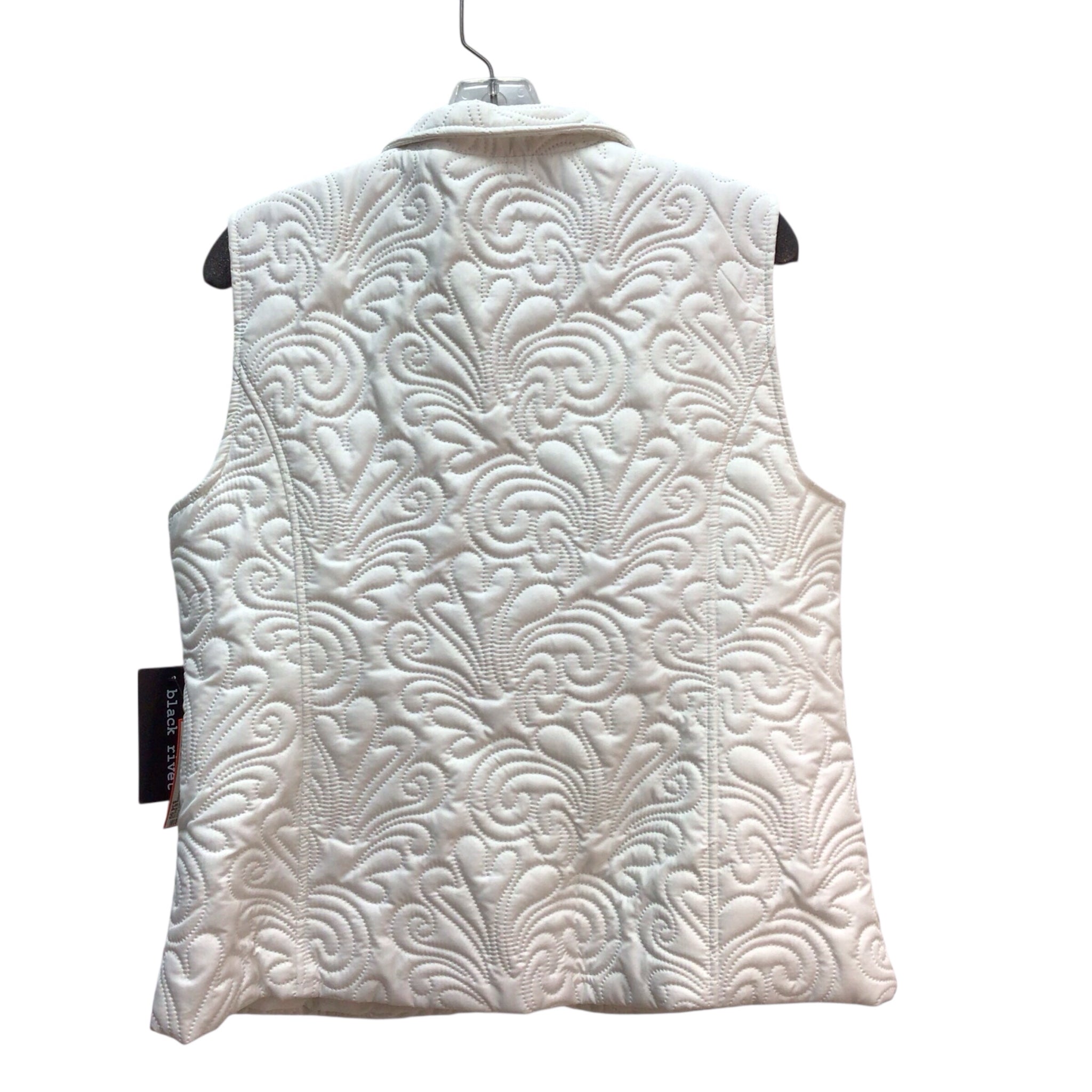 Black Rivet White Vest Size L NWT