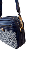 Load image into Gallery viewer, Tory Burch Monogram Jacquard Camera Crossbody bag Navy