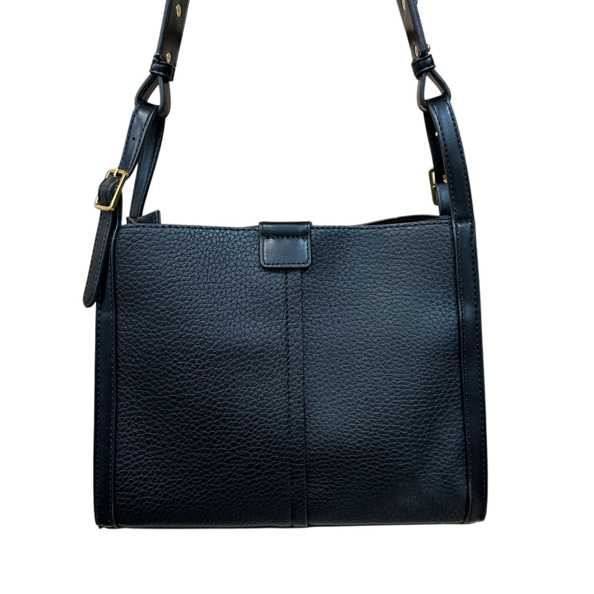 Antik Kraft Black Vegan Leather Shoulder Bag