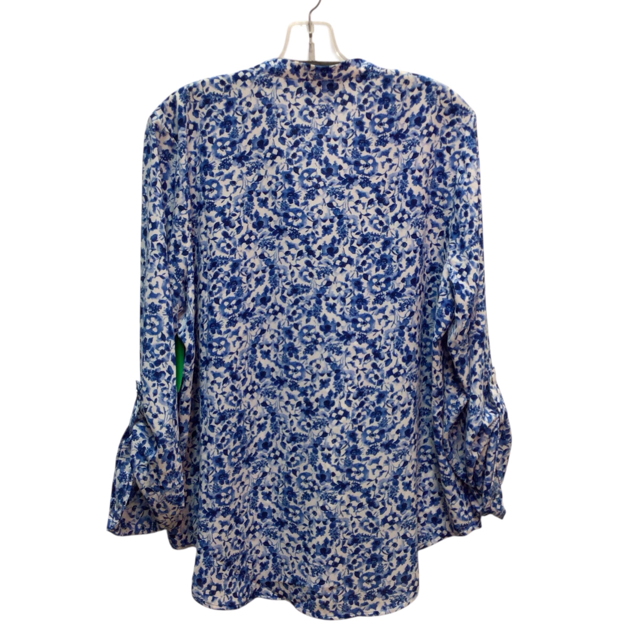 Floral & Ivy Blue Long Sleeve Top Size L
