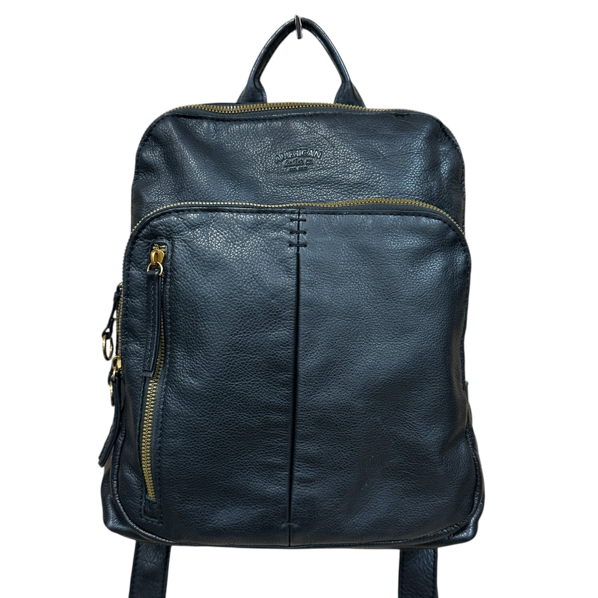 American Leather Co. Cleveland Black Leather Backpack
