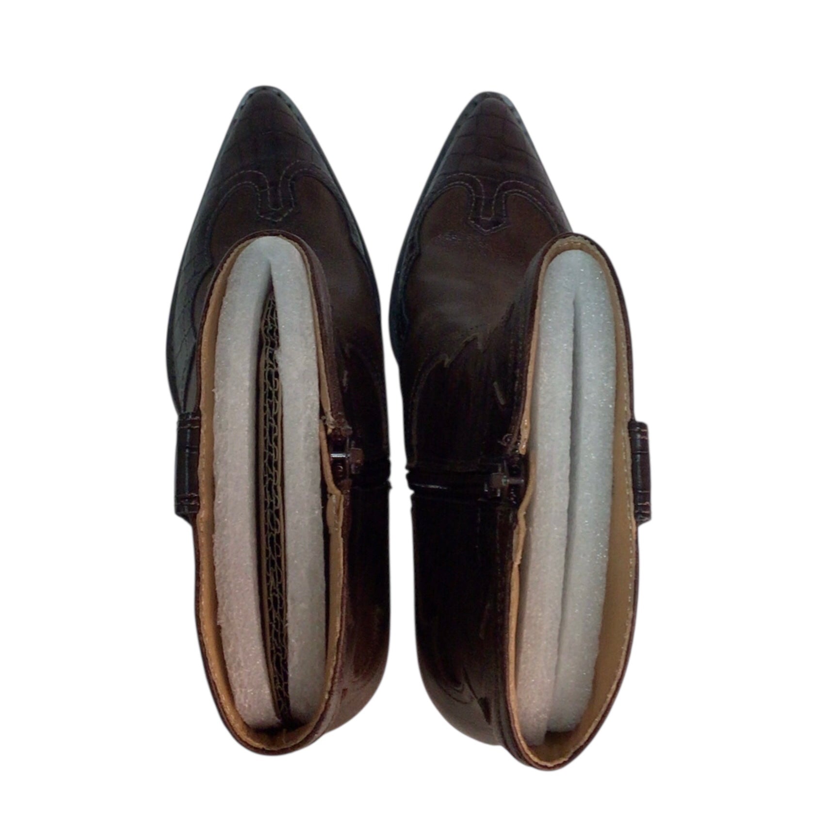 Crown Vintage Brown Izzie Western Booties Size 8