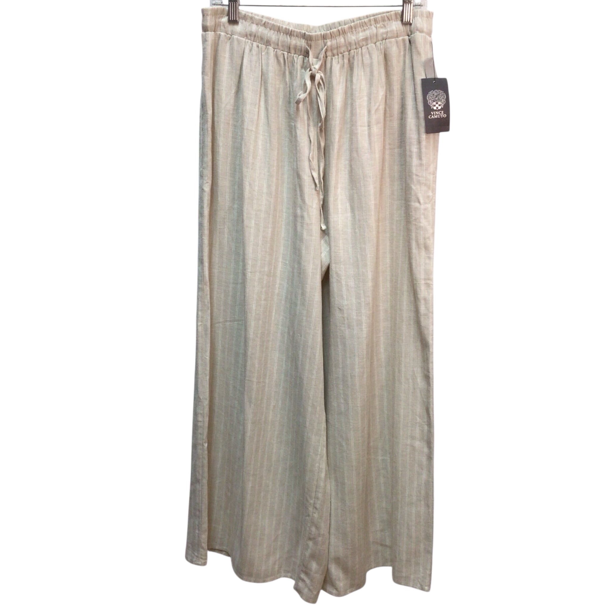 Vince Camuto Cream Stripe Wide Leg Pants Size Small NWT