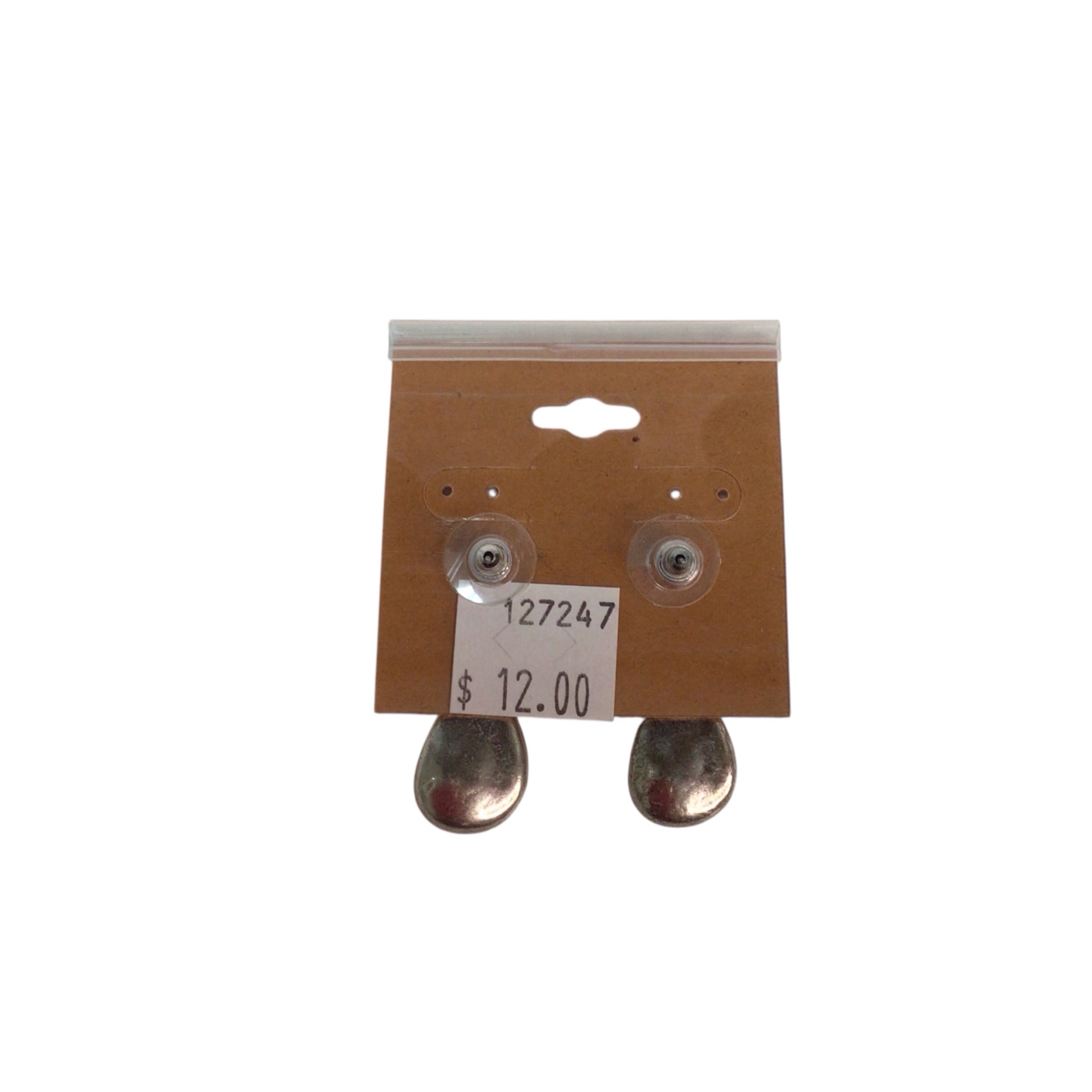 Silver And Black Dangle Post Earrings