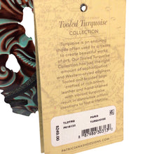 Load image into Gallery viewer, Patricia Nash Paris Turquoise Leather Satchel Crossbody Bag NWT
