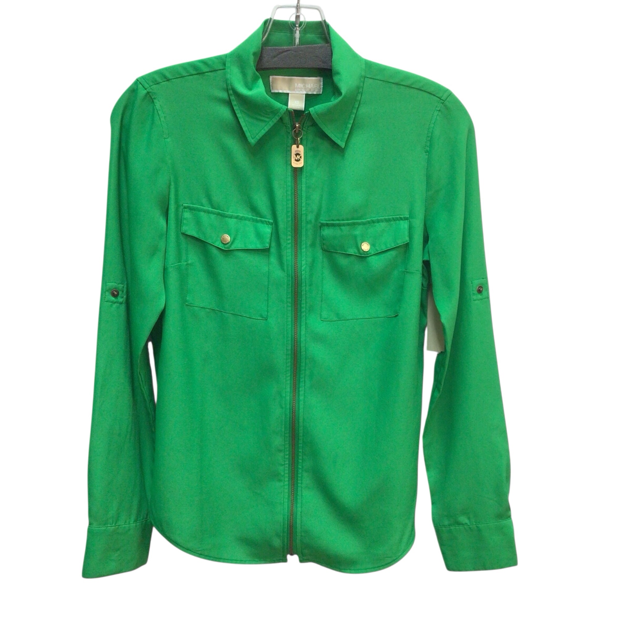 Micheal Kors Green Dress Long Sleeve Top Size XS