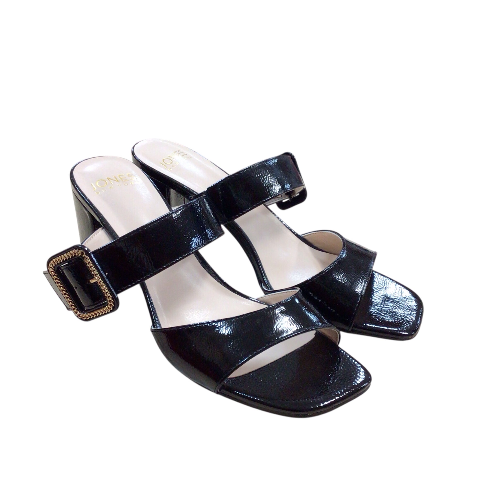 Jones New York Black Earleena Block Heel Sandals - Size 10 M