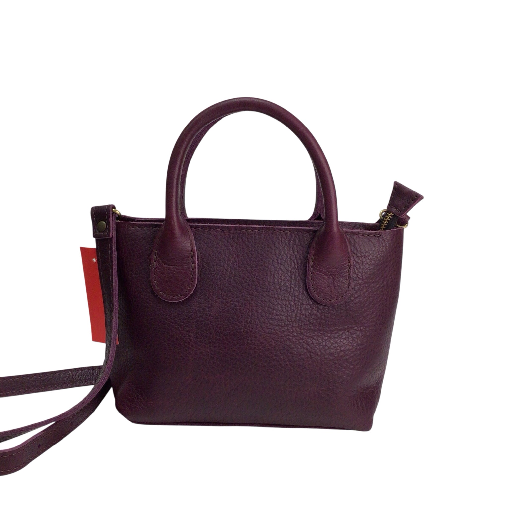 Portland Leather Small Plum Crossbody Bag / Satchel