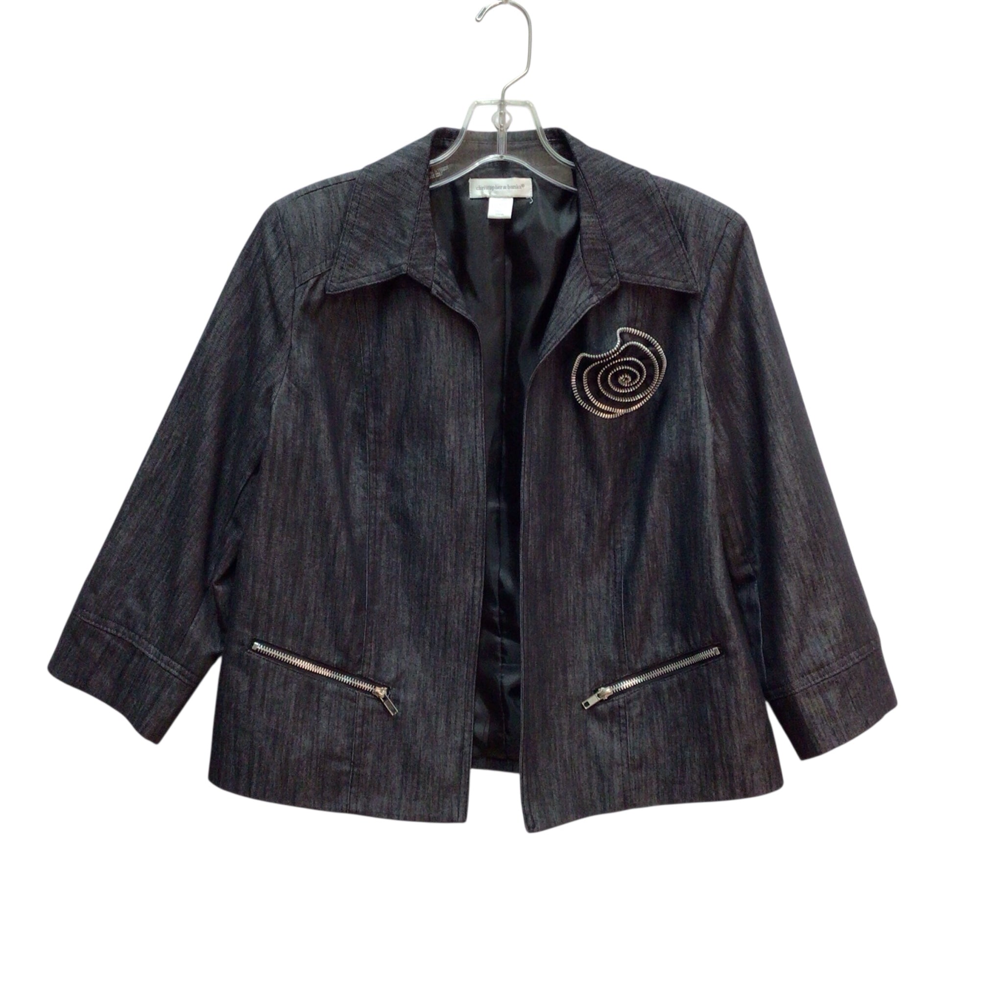 Christopher & Banks Long Sleeve Denim Cardigan Jacket Size M