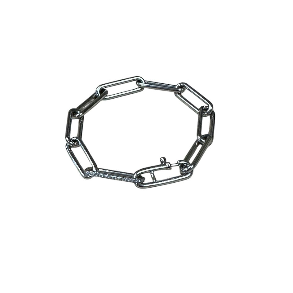 Ti Sento Sterling Silver Bracelet - Paperclip Milano Chain Design